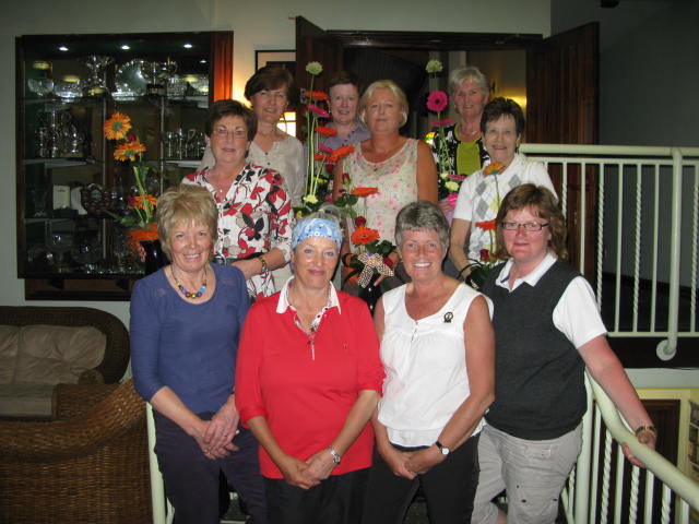 Front row: Barbara Hamilton, Pauline Gingles, Hilary Johnston (Lady Captain), Paula McCrory / Second row: Teresa Corrigan, Frances Davidson, Sheila Hughes / Third row: Kathleen Mallon, Sylvia Ashe, Marjorie Compston